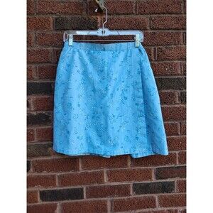 Vintage Division Of Graff Skort Size 12 Blue Prairie Core Floral Pockets Preppy